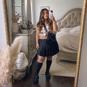 Ardene Beige Argyle Sweater Vest